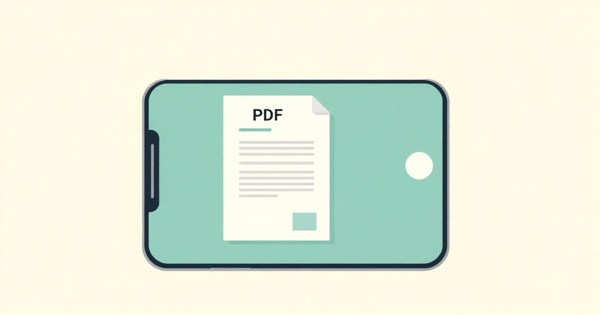 Smartphone scannt einen Brief und erzeugt daraus ein PDF-Dokument